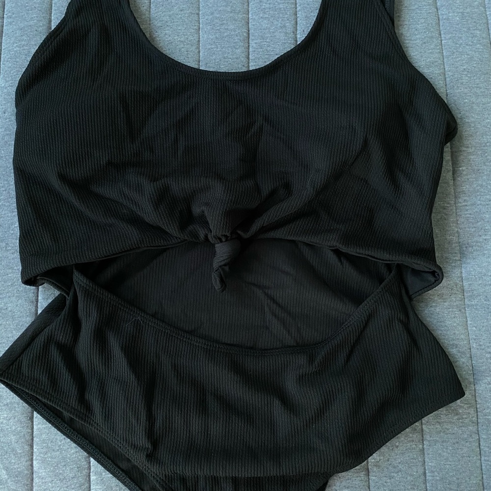 black one piece swimsuit